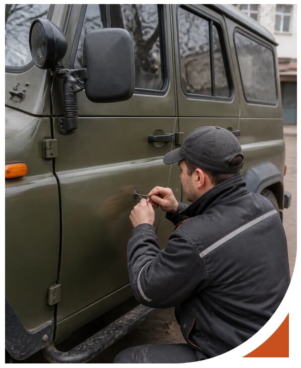 Профессиональное вскрытие автомобиля УАЗ без повреждений в Новошахтинске